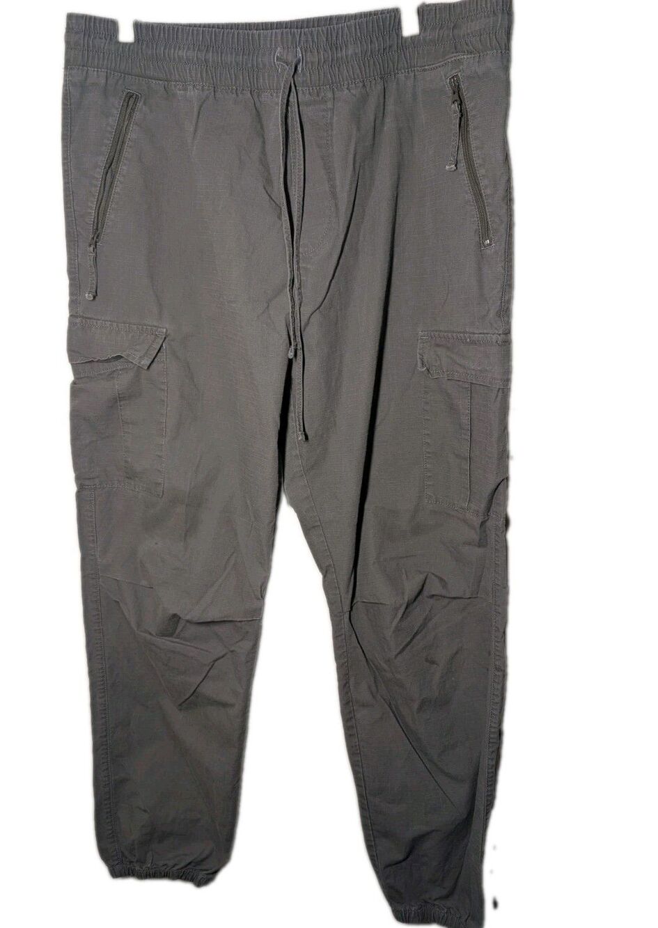 Carhartt WIP Cargo Jogger Pants Mens Large Gray Ripstop Utility Workwear